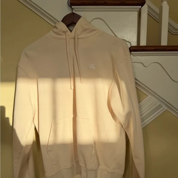 Nike Men’s Club Fleece- Cream Sweatshirt - Picture 1 of 4